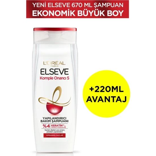 Elseve Komple Onarıcı 5 Yapılandırıcı Bakım Şampuanı 670ml