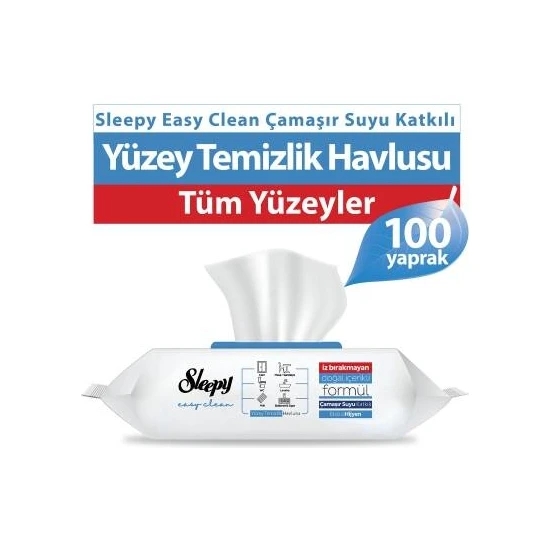 Sleepy Easy Clean Çamaşır Suyu Katkılı Yüzey Temizlik Havlusu 600 Adet