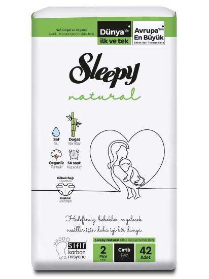 Sleepy Natural 2 Numara Mini 84’lü Bebek Bezi